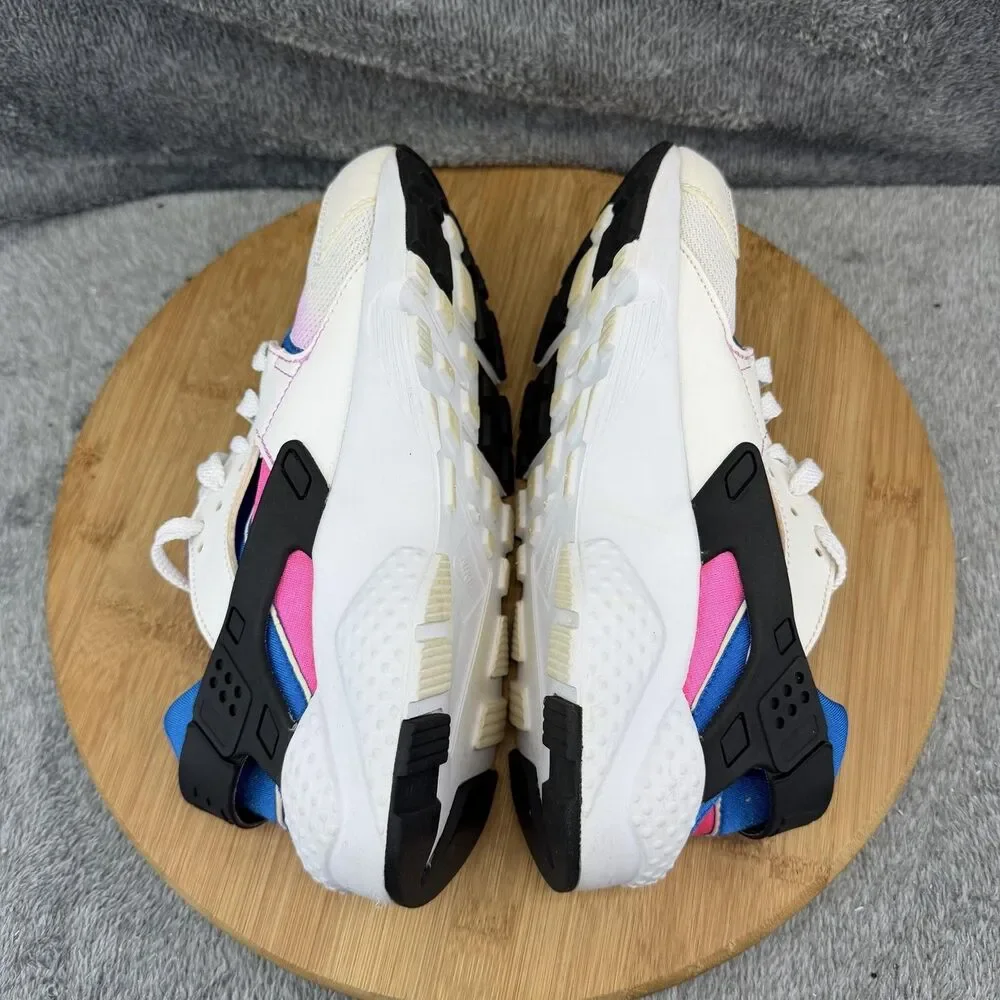 Nike Air Huarache Shoes Boys Size 5.5Y White Pink Athletic Sneakers 654275-104